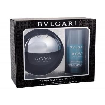 Bvlgari Aqva Pour Homme zestaw Edt 100 ml + Deostick 75 ml dla mężczyzn