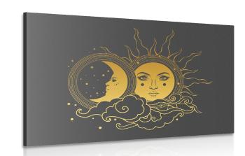 Obraz harmonia słońca i księżyca - 60x40