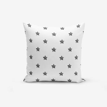 Czarno-biała poszewka na poduszkę z domieszką bawełny Minimalist Cushion Covers White Background Star, 45x45 cm
