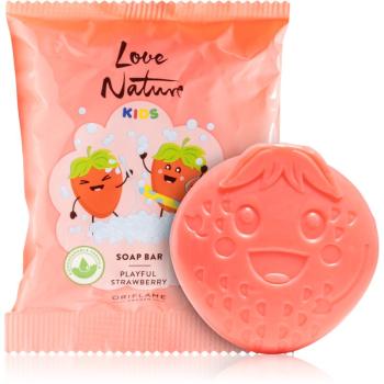 Oriflame Love Nature Kids Playful Strawberry oczyszczające mydło do skóry dziecka 75 g