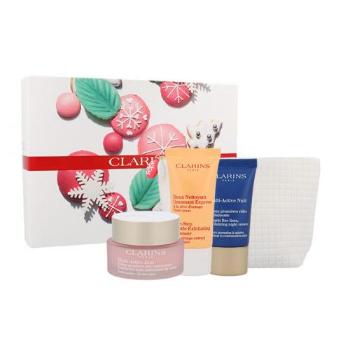 Clarins Multi-Active zestaw Daily facial care 50ml + Night facial care 15ml + peeling One Step Gentle Exfoliating Cleanser 30ml + Cosmetic bag W