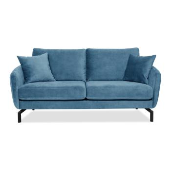 Niebieska sofa z aksamitnym obiciem Scandic Magic, szer. 190 cm
