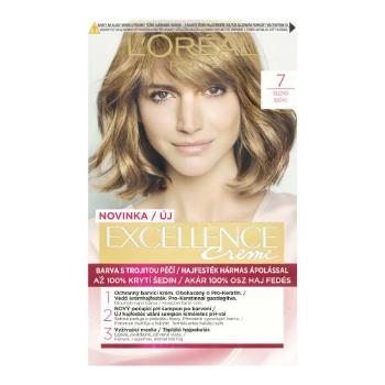 L'Oréal Paris Excellence Creme Triple Protection 48 ml farba do włosów dla kobiet 7 Natural Blonde