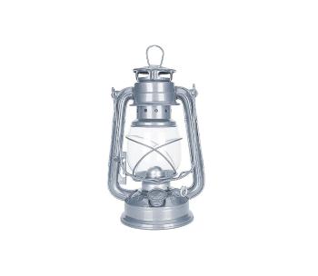 Brilagi - Lampa naftowa LANTERN 24,5 cm srebrna