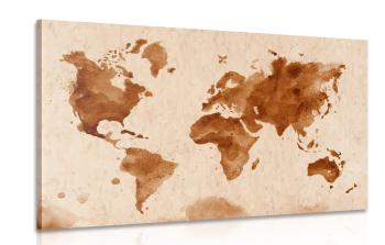 Obraz retro mapa świata - 60x40
