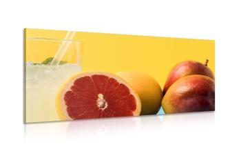 Obraz lemoniada z owoców tropikalnych - 120x60