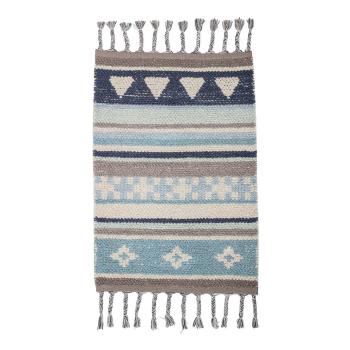 Niebiesko-szary dziecięcy bawełniany dywan Bloomingville Mini Cool, 60x90 cm