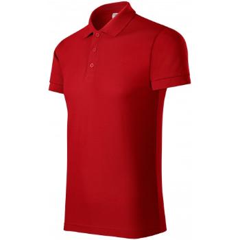 Wygodna męska koszulka polo, czerwony, L