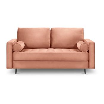 Różowa aksamitna sofa Milo Casa Santo, 174 cm