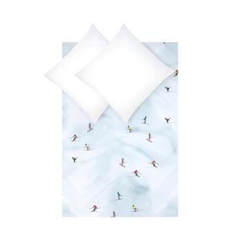 Pościel dwuosobowa z perkalu bawełnianego Westwing Collection Kery Till Ski, 200x200 cm