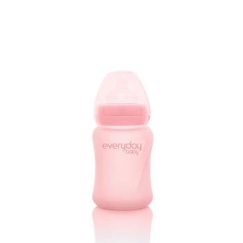 everyday Baby Szklana butelka dla niemowląt Healthy+ 150 ml, różowa