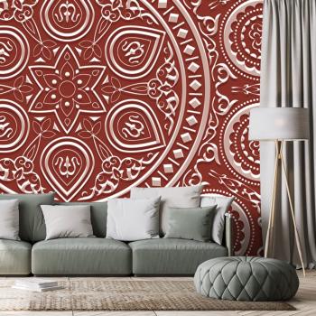 Tapeta delikatna etniczna mandala w kolorze bordowym - 150x100