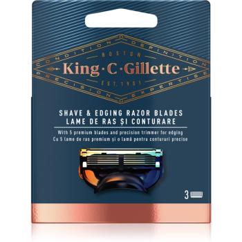 King C. Gillette Shave & Edging Razor heads głowica wymienna do golenia 3 szt.