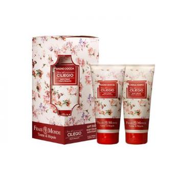 Frais Monde Cherry Blossoms zestaw 200ml Body Cream + 200ml Bath Foam dla kobiet