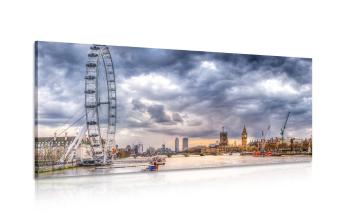 Obraz niepowtarzalny Londyn i rzeka Tamiza - 100x50