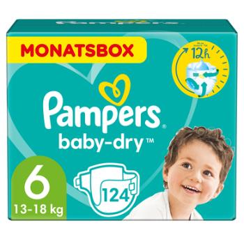 Pampers Baby-Dry, rozmiar 6, 13-18kg, 124 pieluszki