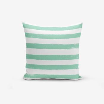 Poszewka na poduszkę z domieszką bawełny Minimalist Cushion Covers Su Green Striped Modern, 45x45 cm