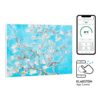 Klarstein Wonderwall Air Art Smart, panel grzewczy na podczerwień, grzejnik, 80 x 60 cm, 500 W, aplikacja, kwiaty