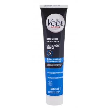 Veet Men Hair Removal Cream Sensitive Skin 200 ml akcesoria do depilacji dla mężczyzn Uszkodzone pudełko