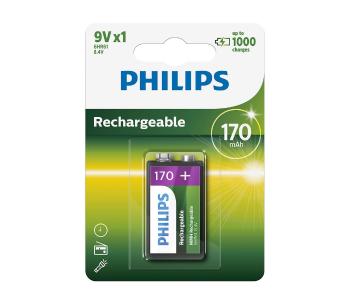 Philips 9VB1A17/10 - Bateria ładowalna MULTILIFE NiMH/9V/170 mAh