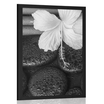Plakat wellness martwa natura w czerni i bieli - 40x60 silver