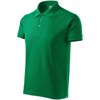 Męska koszulka polo wagi ciężkiej, zielona trawa, 2XL