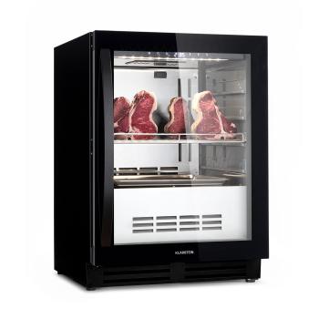 Klarstein Steakhouse Pro 98, szafa do sezonowania mięsa, 1 strefa chłodzenia, 98 l, 1-25°C, panel dotykowy, panoramiczne drzwi