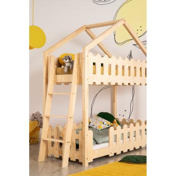 Dziecięce łóżko piętrowe w kształcie domku 70x160 cm Kaiko B – Adeko