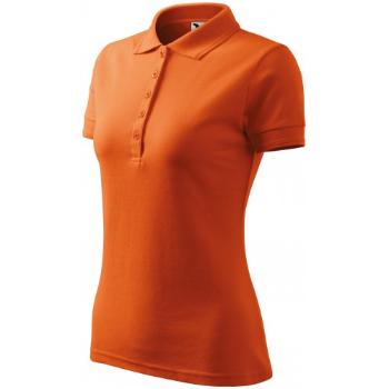 Damska elegancka koszulka polo, pomarańczowy, L