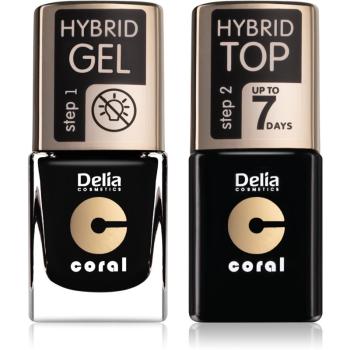 Delia Cosmetics Coral Nail Enamel Hybrid Gel zestaw odstín 26 dla kobiet dla kobiet odstín 26