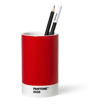 Czerwony ceramiczny kubek na ołówki Pantone