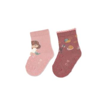 Sterntaler ABS Toddler Socks Twin Pack Girls/Snail soft pink
