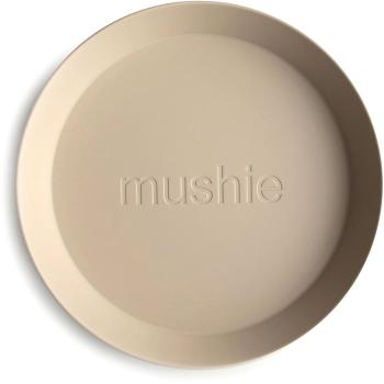 Mushie Round Dinnerware Plates talerz Vanilla 2 szt.