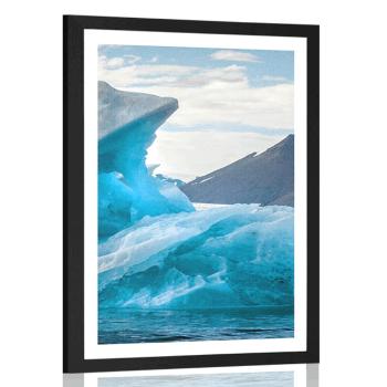 Plakat z passe-partout  kry lodowe - 30x45 white