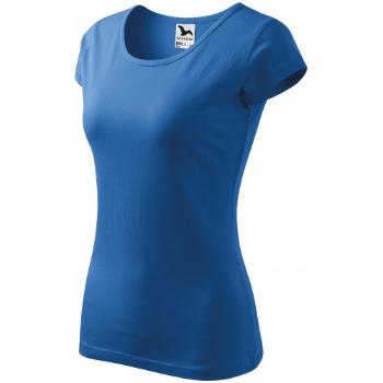 Koszulka damska z bardzo krótkimi rękawami, jasny niebieski, XL