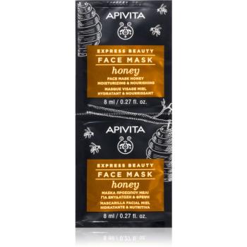 Apivita Express Beauty Honey maseczka nawilżająco - odżywcza do twarzy 2 x 8 ml