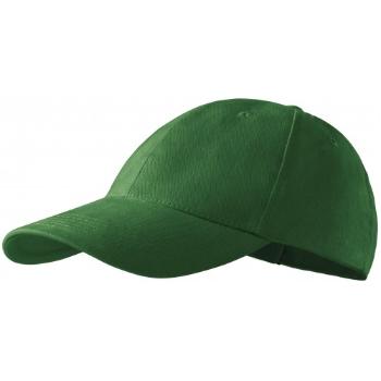 6-panelowa czapka z daszkiem, butelkowa zieleń, nastawny