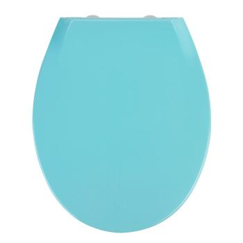 Niebieska deska sedesowa wolnoopadająca Wenko Kos, 44x37,5 cm