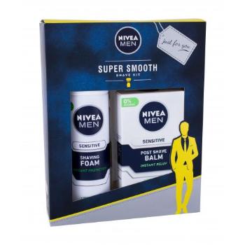 Nivea Men Sensitive zestaw 100ml Men Sensitive After Shave Balm + 200ml Men Sensitive Shaving Foam dla mężczyzn