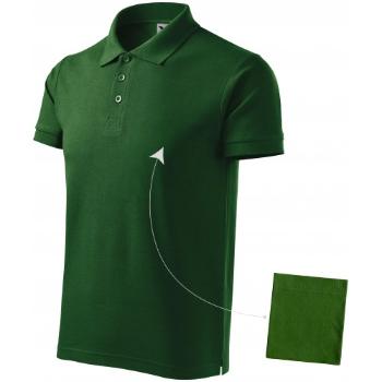 Elegancka męska koszulka polo, butelkowa zieleń, 2XL