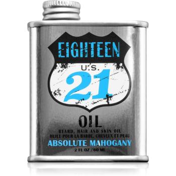 18.21 Man Made Absolute Mahogany Oil odżywczy olejek do włosów do twarzy i zarostu 60 ml