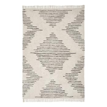 Beżowo-czarny ręcznie tkany bawełniany dywan Westwing Collection Fini, 160 x 230 cm