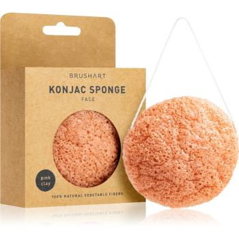 BrushArt Home Salon Konjac sponge gąbka delikatnie peelingująca do twarzy Pink Clay 4 g