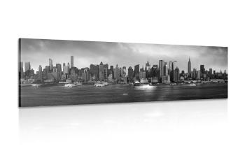 Obraz wyjątkowy Nowy Jork w wersji czarno-białej - 120x40