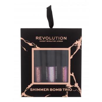 Makeup Revolution London Shimmer Bomb Trio zestaw Błyszczyk do ust 2 ml x 3 dla kobiet Distortion