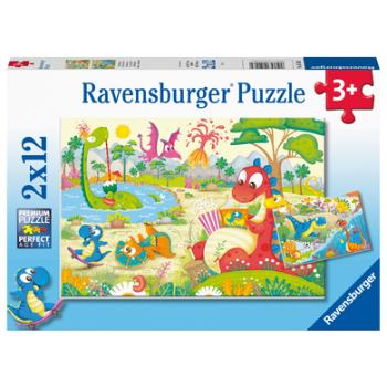 Ravensburger Puzzle 2 x 12 - Ulubione dinozaury
