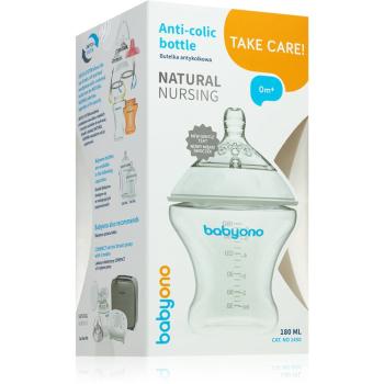 BabyOno Take Care butelka dla noworodka i niemowlęcia antykolkowy 0m+ 180 ml