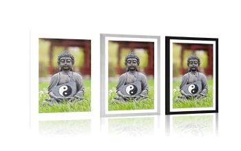 Plakat z passe-partout filozofia buddyzmu - 60x90 silver