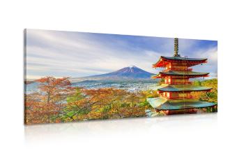 Obraz widok na Pagodę Chureito i górę Fuji - 100x50