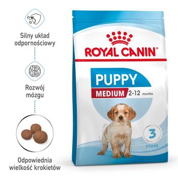 ROYAL CANIN Medium Puppy 15 kg karma sucha dla szczeniąt, od 2 do 12 miesiąca, ras średnich